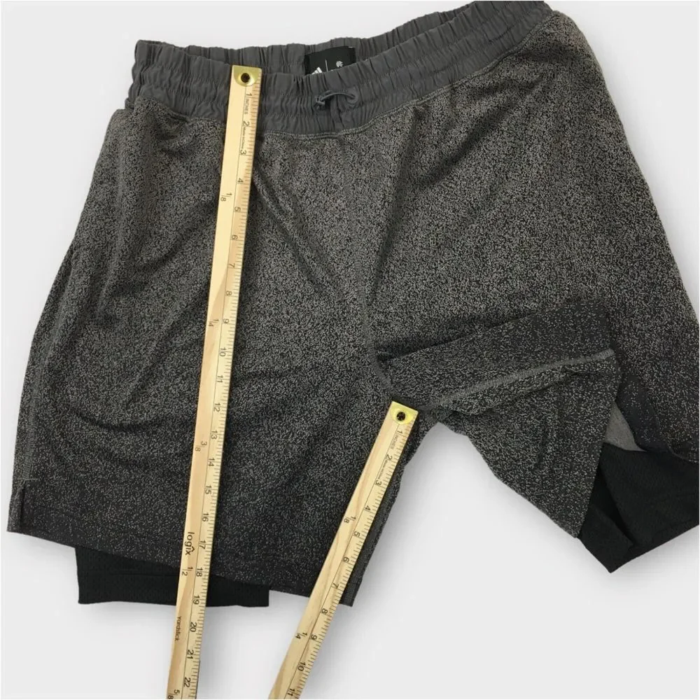 Adidas Reigning Champ Mens‎ Shorts Size XL Lined Performance Drawstring Gray